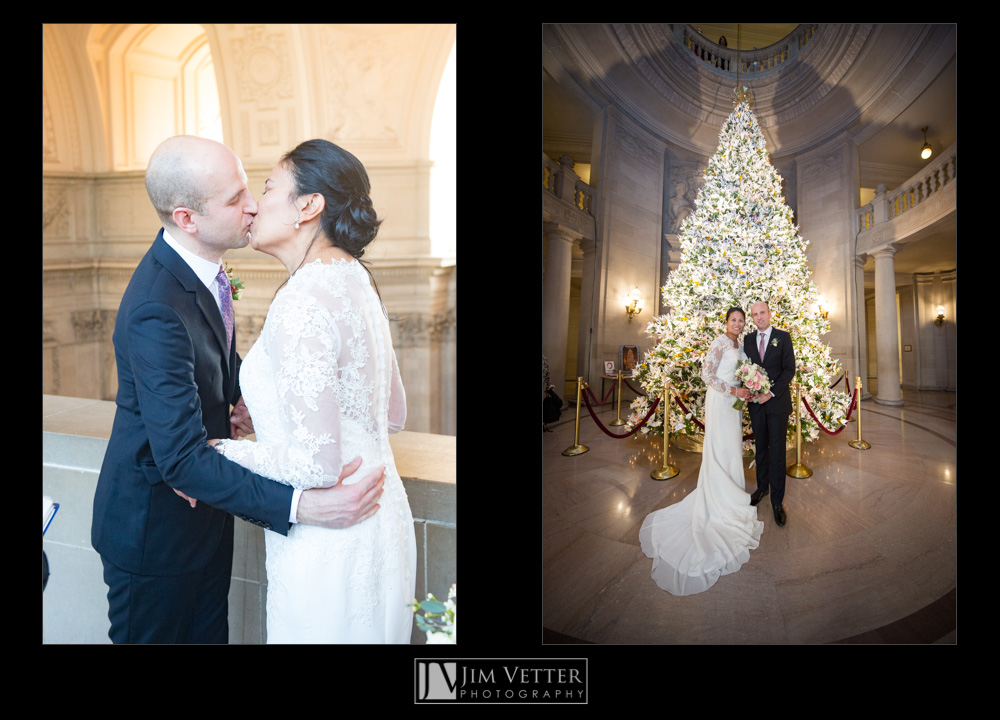 Sealing it with a kiss and warming by the tree.