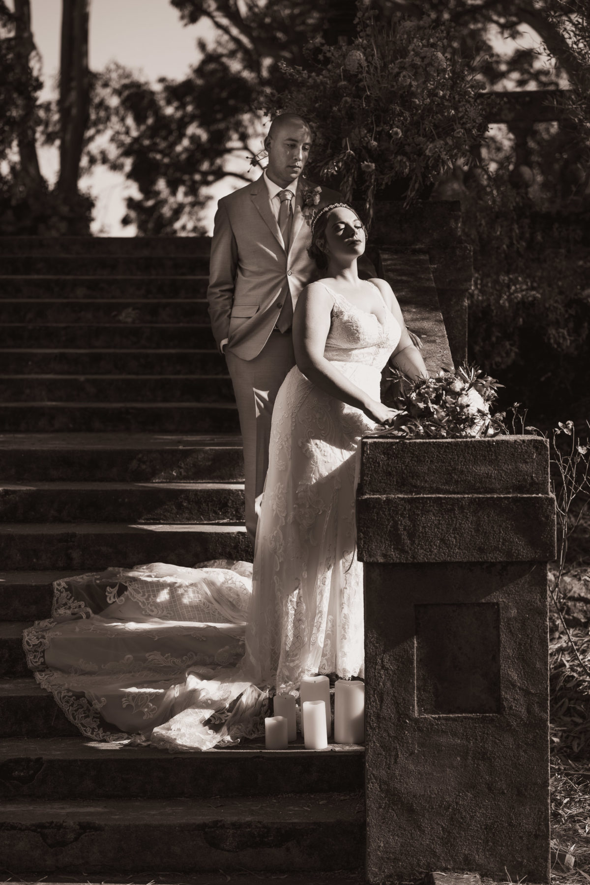 bride and groom portrait