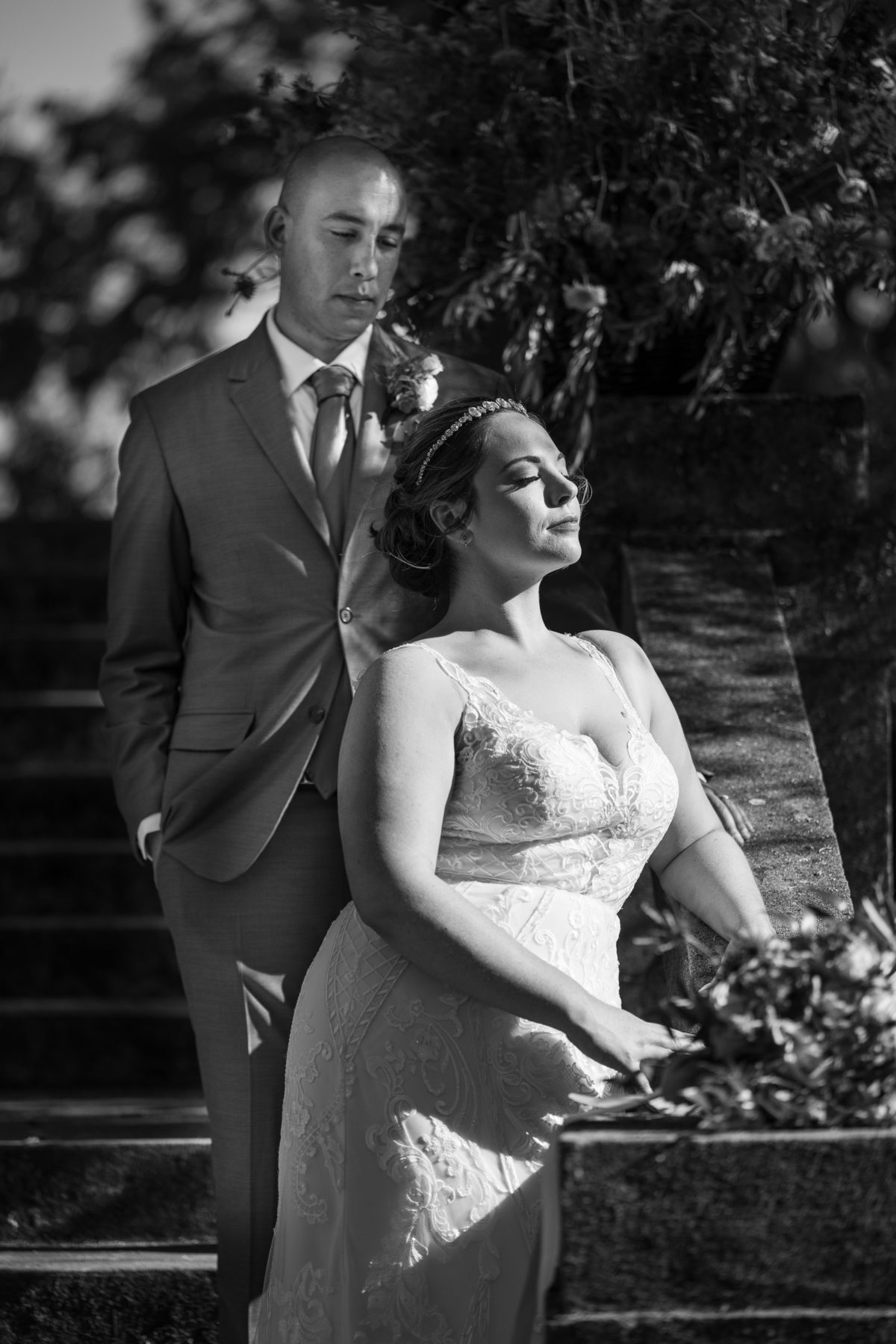 bride and groom portrait