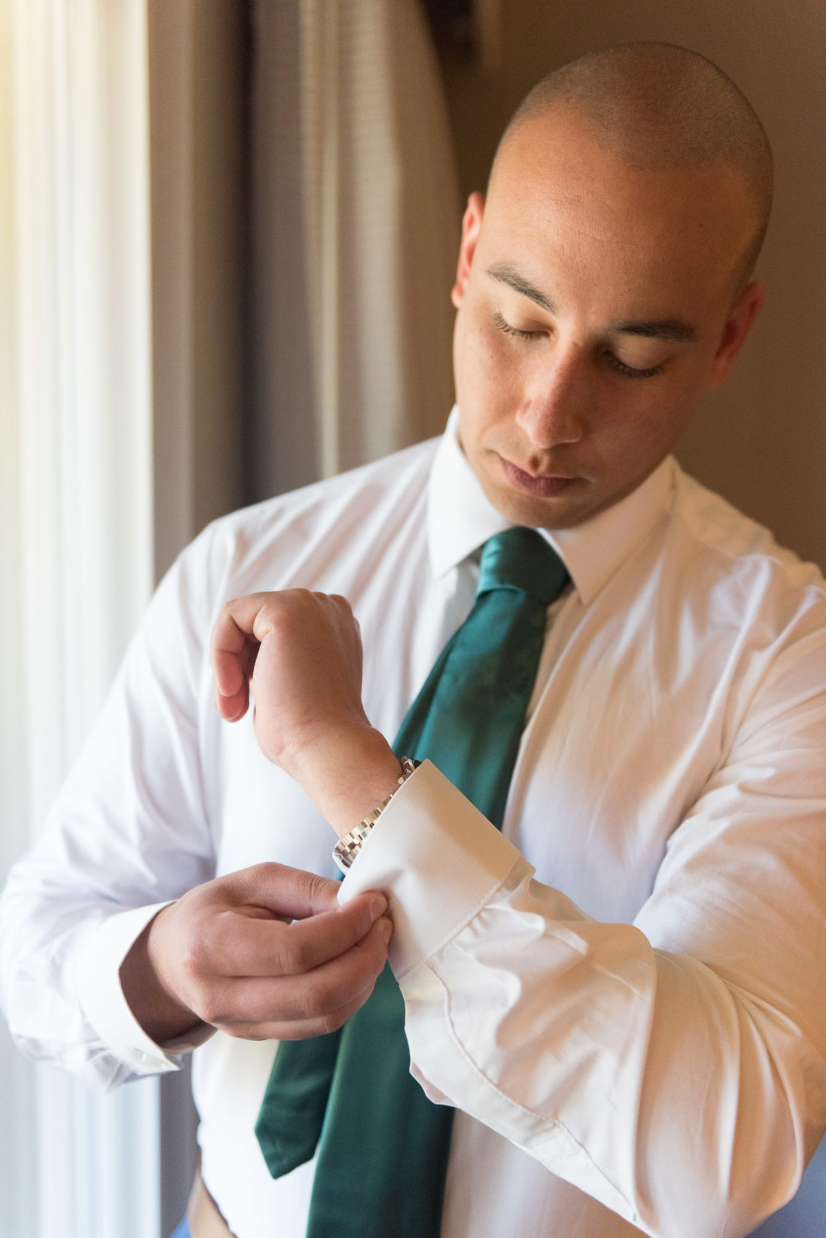 groom getting ready